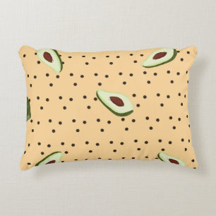 Healthy foods. Seamless avocado pattern, avocado Accent Pillow