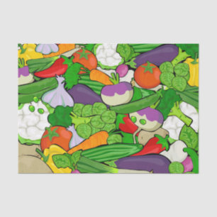 Healthy Fresh Vegetables Medley Tissue Paper