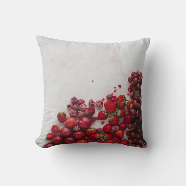 Healthy Fruits Throw Pillow (Front)