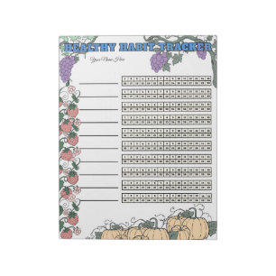Healthy Habits Tracker Custom Notepad