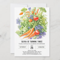 Healthy Harvest Kids' Birthday Invitation