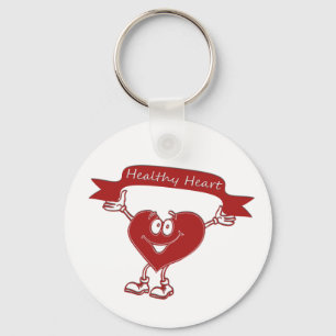 Healthy Heart man  awareness symbol cardiology Keychain