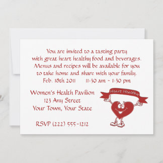 Healthy Heart man  cardiology  awareness symbol Invitation