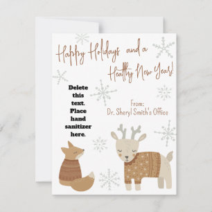 Healthy Holiday Animals Hand Sanitizer Gift Card