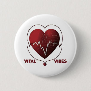 Healthy Living 2 Inch Round Button