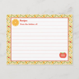 Healthy Living Recipe Card