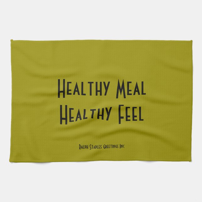 Healthy Meal Kitchen Towel (Horizontal)