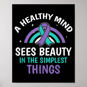 Healthy Mind Mental Health Awareness Prevent Poster