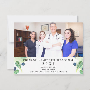 Healthy New Year Postcard