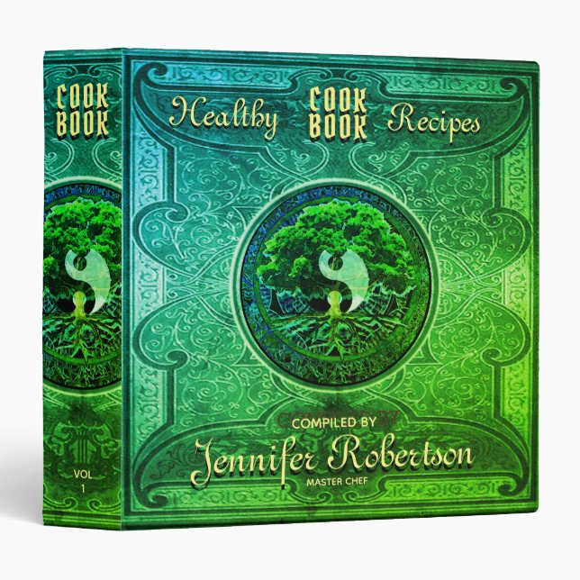 Healthy Recipes Cookbook Binder (Front/Spine)