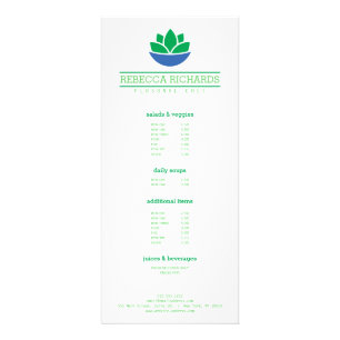 Healthy Salad Vegetables Catering Menu, Flyer Rack Card