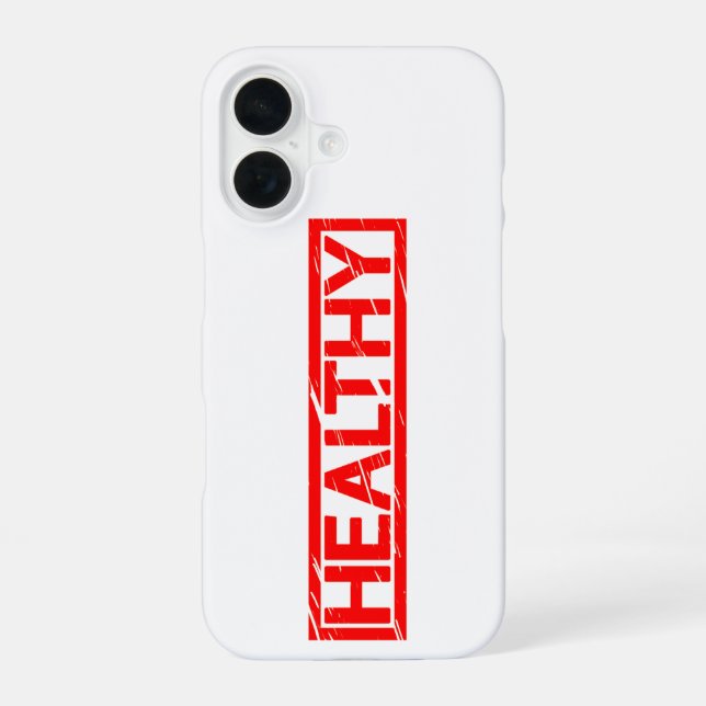 Healthy Stamp iPhone 16 Case (Back)