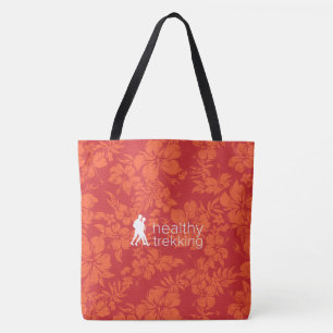 Healthy Trekking Hawaiian Hibiscus Red Beach Bag