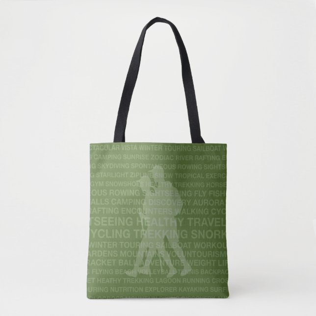Healthy Trekking Olive Green Beach Bag (Front)