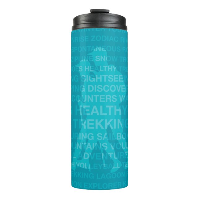 Healthy Trekking Turquoise Travel Thermal Tumbler (Front)