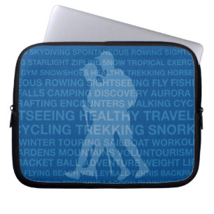 Healthy Trekking Typography Royal Wet Suit Laptop Sleeve