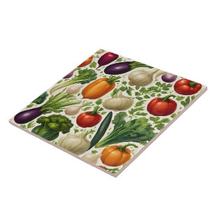 Healthy Vegetables Happy Food Modern Collection Tile