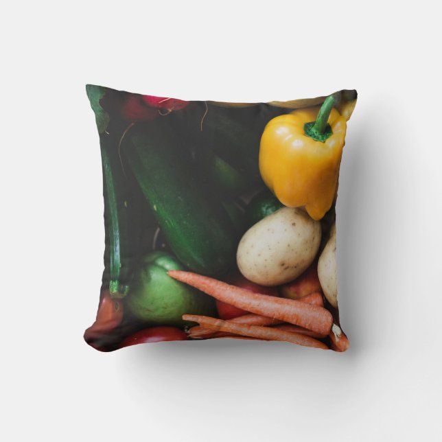 Healthy Vegetables Throw Pillow (Front)