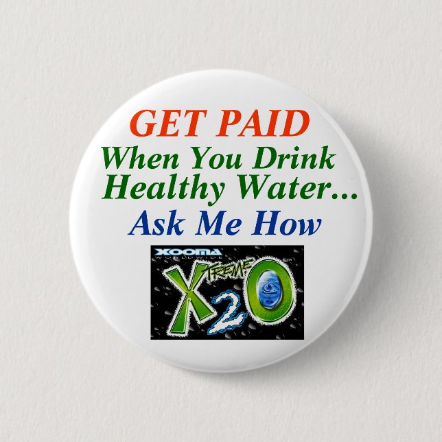 Healthy Water Loss 2 Inch Round Button (Front)