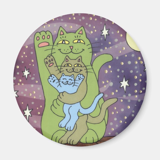 Healthy, Wealthy, & Wise on an Autumn Night Magnet (Front)