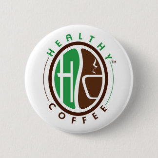 HealthyCoffee branded badge 2 Inch Round Button