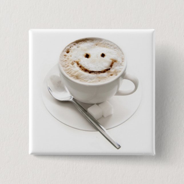 HealthyCoffee fun button badge (Front)