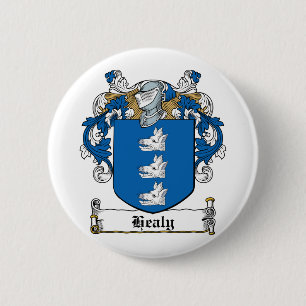 Healy Family Crest 2 Inch Round Button