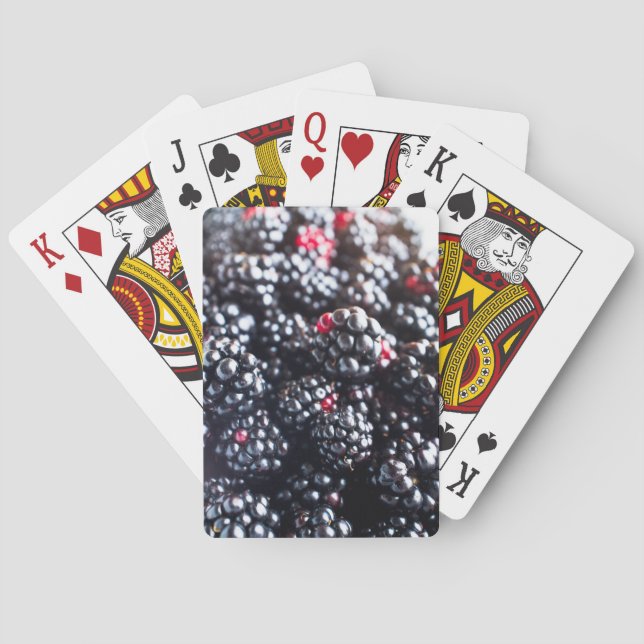Heap of blackberries playing cards (Back)