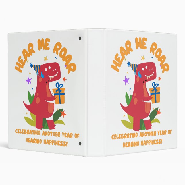 Hear me roar  Cochlear Implant  Hearing Birthday Binder (Background)