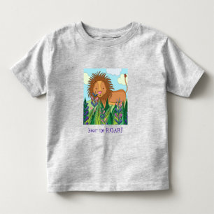 Hear me ROAR! Cute colourful lion Toddler T-shirt