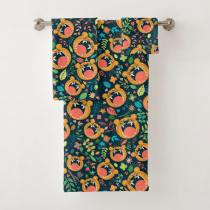Hear Me Roar Tiger Jungle Animals Kids Bath Towel Set