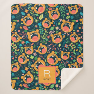 Hear Me Roar Tiger Jungle Personalized Sherpa Blanket