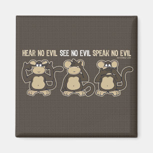 Hear No Evil Monkeys Humour Magnet