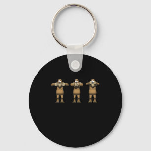 Hear No Evil Monkeys Keychain