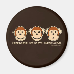 Hear No Evil Monkeys Magnet