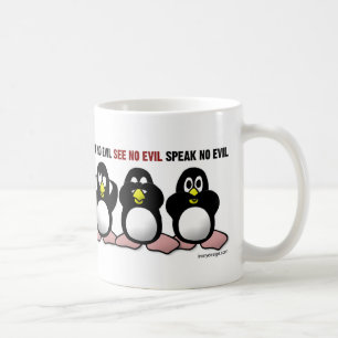 Hear No Evil Penguins Coffee Mug
