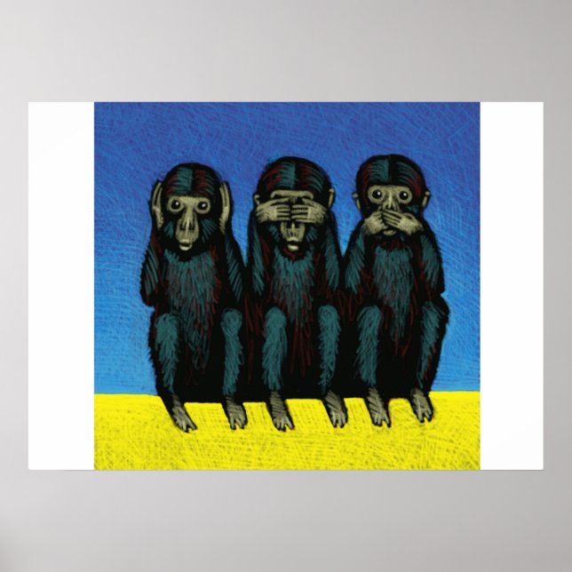 "HEAR no Evil, SEE no Evil, SPEAK no Evil" Poster (Front)