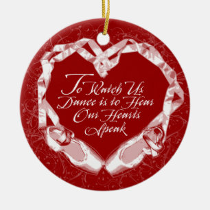 Hear Our Ballet Hearts Ceramic Ornament