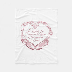 Hear Our Ballet Hearts Fleece Blanket