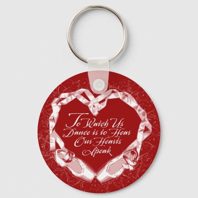 Hear Our Ballet Hearts Keychain (Front)
