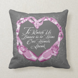 Hear Our Ballet Hearts Throw Pillow