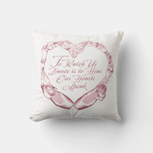 Hear Our Ballet Hearts Throw Pillow