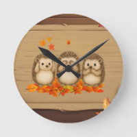 hear, see and speak no evil Hedgehogs leafs