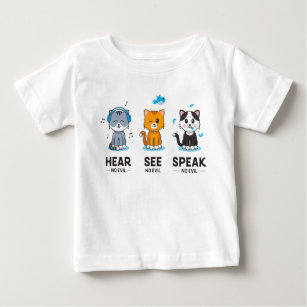Hear See Speak No Evil Cats Baby Top T-shirt