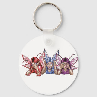 Hear, Speak, See No Evil Keychain