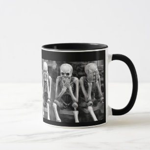 Hear Speak See No Evil Skeletons Mug