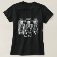 Hear Speak See No Evil Skeletons T-Shirt