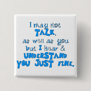 Hear & Understand 2 Inch Square Button