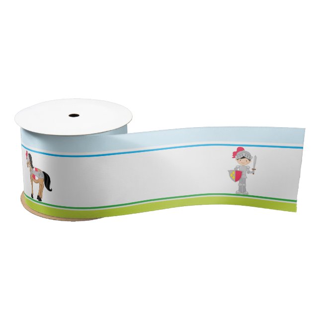Hear Ye Black Hair Cute Knight Satin Ribbon (Spool)