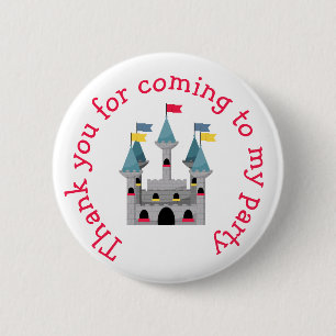 Hear Ye Blonde Cute Knight 'Thank you for coming' 2 Inch Round Button